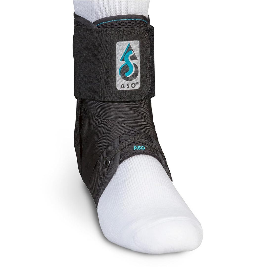 Med Spec ASO Ankle Stabilizer (Medium, Black)  Ankle Brace for Sprained Ankle and Peroneal Tendonitis, Orthopedic Ankle Support for Men, Women, Adults, Teens and Kids, Sports Injury Recovery, 264014