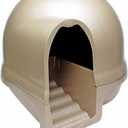 Petmate Booda Clean Step Cat Litter Box Dome (Made in the USA with 95% Recycled Materials)- Titanium, Made in USA