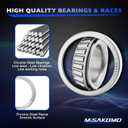 Trailer Bearings Kit L68149 Bearing Kit L44649 Bearing Kit -2 Sets Compatible with 3500lbs 1-1/16'' to 1-3/8'' Trailer Axles, Spindle #84