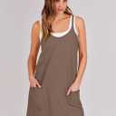 ANRABESS Women Athletic Dress Summer Tennis Workout Built in Shorts (Brown, M)