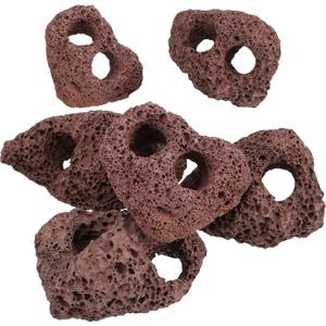 Cabilock 6Pcs Aquarium Lava Rock - Fish Tank Aquarium Decorations Hideouts | Volcanic Rocks Aquarium Rock Mountain Hideaway Caves for Fish Shrimp Betta Landscape Ornaments