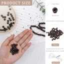 100 Pieces 8mm Black BeadsTransparent Glass Beads, Small Round Matte Sea Glass Beads for Jewelry Making, Earring Spacer Beads,DIY Crafts Bracelets Necklaces Earrings