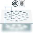 RRAJJ Square Improve 4-1/4 Inch(108mm*108mm) Screw-in Shower Floor Drain Grate Strainer (White)