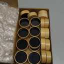 OLYCRAFT 15Pcs Wood Spice Jars Lids 4 Oz Fits Square Jars 39.5mm Diameter Wooden Storage Canning Bamboo Lid for Spices and Seasoning Kitchen Organization