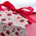 Small Floral Gift Boxes with Lids & Ribbons (20 Pack) 5.8 x 3.7 Empty Decorative Treat Boxes for Gift Giving, Baked Goods, Square Cookie Tins, Mithai Indian Sweets, Candy, Diwali, Bulk, Return, Cute