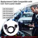 XTPTFABS OBD2 OBDII Cable Fits for Cen Tech Code Reader Scanner Models 60693 60694 60794 62119 62120, ODB2 Connector to 15-Pin Male Adapter Cable (4-FT)