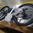 Mongoose Status Mountain Bike, 26 Inch Bike for Men and Women, 21 Speed, Aluminum Suspension Frame, Steel Rear Triangle, Suspension Fork, Knobby Mountain Tires, Mechanical Disc Brakes, Adult Bicycle (Slate Blue)