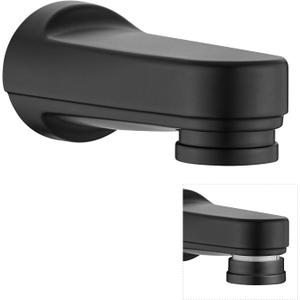 Metal Pull Down Bathtub Spout with Diverter, 5-1/4" Length, Repair Part Tub Spout, Rebuilt with RP33794& RP12307, Matte Black