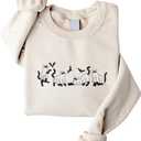 Halloween Ghost Cat Sweatshirt for Women  Funny Spooky Fall Pullover, Cute Black Cats in Costumes, Cute Ghost Cats Halloween Sweatshirts, Gift for Cat Lovers & Teens - Sand-S