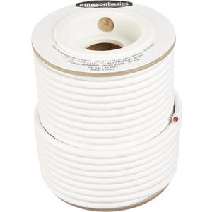 Amazon Basics 14-gauge Audio Speaker Wire Cable - 99.9% Oxygen-Free Copper, 100-foot, White