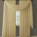Warm Home Designs Extra  Sheer Window Scarf. Valance Scarves are 54 X 216 Inches. Great As Wedding Arch Draping Fabric, Bed Canopy Or for Decorative Project. AM Ivory 216"