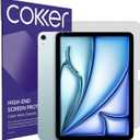 COKER 2 Pack Paperfeel Screen Protector for iPad Air 11 inch M3. Matte Anti-Glare Anti-Scratch, Anti-Fingerprint, Anti-Shatter, Blue Light Block, Smooth as Silk, Write Like on Paper, Easy Install