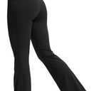 G Gradual Women's Flare Leggings Crossover Yoga Pants 29"/30.5"/32" High Waist Bell Bottom Pants for Women with Pockets (Black, XXL)