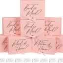 8Pack Bridesmaid Proposal Box with 8Pack Bridesmaid Cards, Matron of Honor Proposal Gift Box, Maid of Honor Box, Will You be My Bridesmaid Box for Bridesmaids Gifts (Pink)