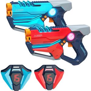 Laser Tag Set of 2, Lazer Tag Game with LED Score Display Vests for Kids,Teens & Adults, Birthday Gift Toys for Kids Ages 8 9 10 11 12+Year Old Boy & Girls