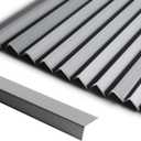 Peel & Stick Aluminum Tile Trim, Matte Gray