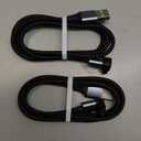 AGVEE 2 Pack 3.3ft Charger Cable for Garmin Watch, L-Shape Braided Charging Cord for Fenix, Forerunner, Vivoactive, Instinct, Venu, Tactix, Approach, D2, Quatix Series, Dark Gray