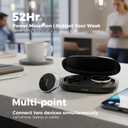 On Ear Headphones Bluetooth 5.4, Noise Cancelling Open Ear Headphones Wireless, Water-Drop Shaped Clip On Sport Headset Bluetooth with 4 Microphone, Comfort Fit Earphones with Long Battery Life