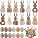 Gemscream 24 Pcs Easter Stuffed Fabric Bunnies for Tiered Tray Farmhouse Rustic Bunnies Eggs Spring Table Decor Easter Stuffers for Basket Bowl Vase Spring Wedding Home Exquisite Soft Craft