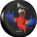 Parrot Pirate Spare Tire Cover Waterproof Sun Protection Fit 17 Inches