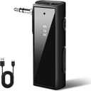 Creative.c Bluetooth Aux Adapter Compatible with PlayStation Portal Remote Player 5.1 Transmitter and Receiver 2 in 1 Wireless 3.5mm, Car TV Home Stereo System Headphones