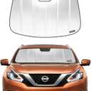 Windshield Sun Shade for 2015-2018 Nissan Murano. Front Window Sunshade with Storage Bag (Shiny Silver (Classic))