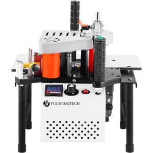 YUCHENGTECH Woodworking Edge Bander Banding Machine Portable Edge Bander Curve Straight Edge Banding Machine With Speed Control 5-10m/min (110V, Adjustable speed)