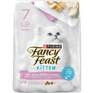 Purina Fancy Feast Kitten With Savory Chicken and Turkey Kitten Dry Food - 7 lb. Bag (7 Pound (Pack of 1))