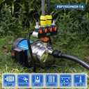 FLUENTPOWER 1HP Portable Garden Transfer Pump, 900GPH Electric Sprinkler Booster Pump, Shallow Well Jet Pump for Home Lawn Irrigation and Water Draining