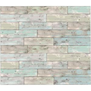 Wall Pops DWPK3603 Seaside Wood Wall Decal, Green