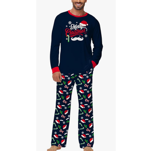 Men Christmas Pajamas Set 2 Piece Long Sleeve Xmas Shirt and Pants 3XL