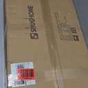 Snughome Overbed Table with Wheels Adjustable Height, Hospital Bed Table with Power Outlets and USB Ports, Bedside Table Pneumatic Mobile Laptop Standing Desk, Rolling Table for Couch, Sofa(White)