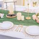 Eternal Beauty 6 Pack Sage Green Cheesecloth Table Runners - 35x120 in - 10FT Gauze Fabric Boho Table Decor - Rustic Sheer Wedding Runner for Baby Shower, Birthday Party & Special Events