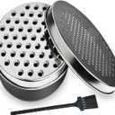 Cheese Grater, Grater Lemon with Food Storage Container & Lid Grinder Grater for kitchen - Perfect For Hard ParmesanGinger, Vegetables, Butter (Black)