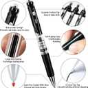 deli Gel Pens, 100 Pcs Retractable Pens Black Ink, Medium Point Pen 0.7mm, Smooth Writing, Fast Dry, No Bleed for Journaling Note Taking, Home School Office Supplies