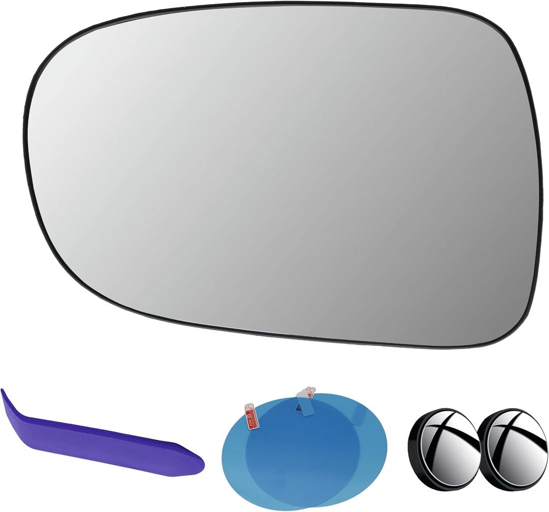 EAP Driver Side Mirror Glass Compatible With Lexus IS 2009-2014, HS 2009-2012, ES 2007-2012 (Excluding Ultra-Luxury Package), Heated, 8796153410 8796133740 8796175060 8796153400