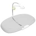 Skip Hop Baby Changing Pad Nursery Style Wipe-Clean Contoured with Cushioned Foam, Non-Skid Base, Built-in Safety Belt & Tuck-Away Toy Bar, Grey