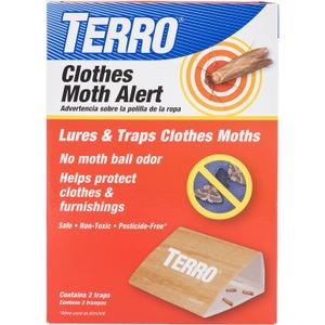 TERRO T720 Clothes Moth Alert Traps - 2 Non-Toxic, Safe Clothes Moth Traps