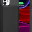 Battery Case for iPhone 11, Upgraded 7000mAh Rechargeable Portable Charging Case Compatible for iPhone 11 (6.1 inch) with Carplay Extended Battery Pack Charger Case (Black)
