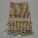 Chardin home 2x3 Jute Cotton Hand Woven Rug with Knotted Fringes, Braided Boucle Doormat, Boho, Rustic, Natural Jute/Sand, Farmhouse Vintage Area Rugs for Bedroom, Living Room, Kitchen, and entryways