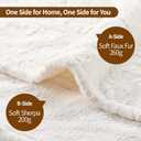 Bearhug Electric Blanket King Size 100" x 90", Dual Controller Heated Blanket, White Flower Patterns Faux Fur & Warm Sherpa, 10-Heat Levels & 1-12H Auto Off,ETL, Machine Washable