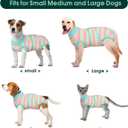Kuoser Recovery Suit for Dogs Cats After Surgery, Professional Pet Recovery Shirt Dog Abdominal Wounds Bandages, Substitute E-Collar & Cone,Prevent Licking Dog Onesies Pet Surgery Recovery Suit M
