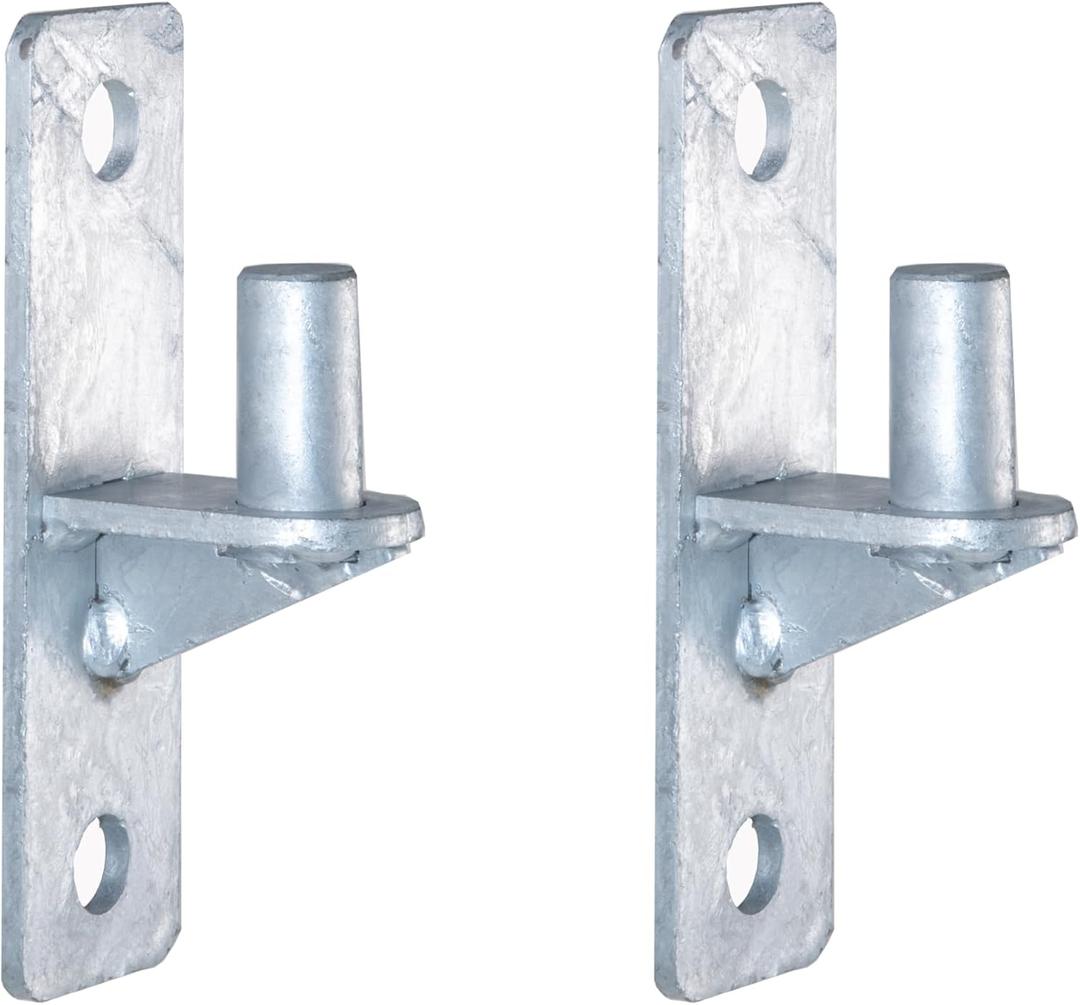 Wall Mount Gate Hinge Chain Link Fence Gate Hinges with 5/8 Hinge Pin (2 Pcs)