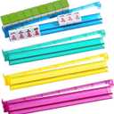Colorful Mahjong Racks with Pushers, 4PCS Majiang Tile Holders