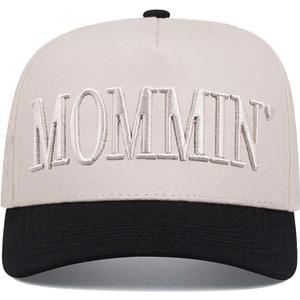 Mom Hat Mommin Trucker Hats Mama Baseball Cap Women New Mom Gifts (Beige)
