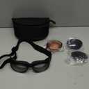 Bobster Cruiser 2 Goggles, Black Frame/3 Lenses (Smoked, Amber and Clear)