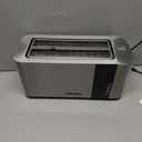 Mueller UltraToast Full Stainless Steel Toaster 4 Slice, Long Extra-Wide Slots for Bagels and Waffles, 6 Browning Levels, LED Display, Cancel/Defrost/Reheat Functions & Removable Tray, Kitchen Gadgets