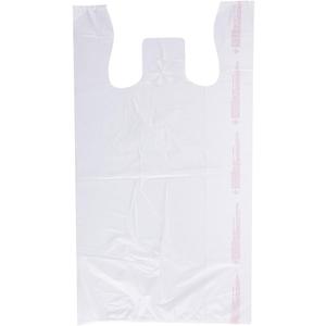 SSWBasics White Plastic T-Shirt Bags with Handles - Case of 1000 (11 x 6 x 21)