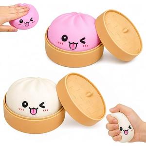 2PCS Dumpling Squishy, Squishy Toys, Viral Dumpling Toy, Stocking Basket Stuffers for Kids, Christmas Party Favors for Boy Girl, Stress Relief for Children Adult Squeeze Toys
