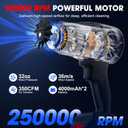 Leaf Blower Cordless with Battery and Charger, Powerful Handheld Air Blower with 2 X 4000mAh Batteries, Turbo Jet Blowers for Lawn Care, Patio Cleaning, Car Drying, Leaves, Dust, Snow